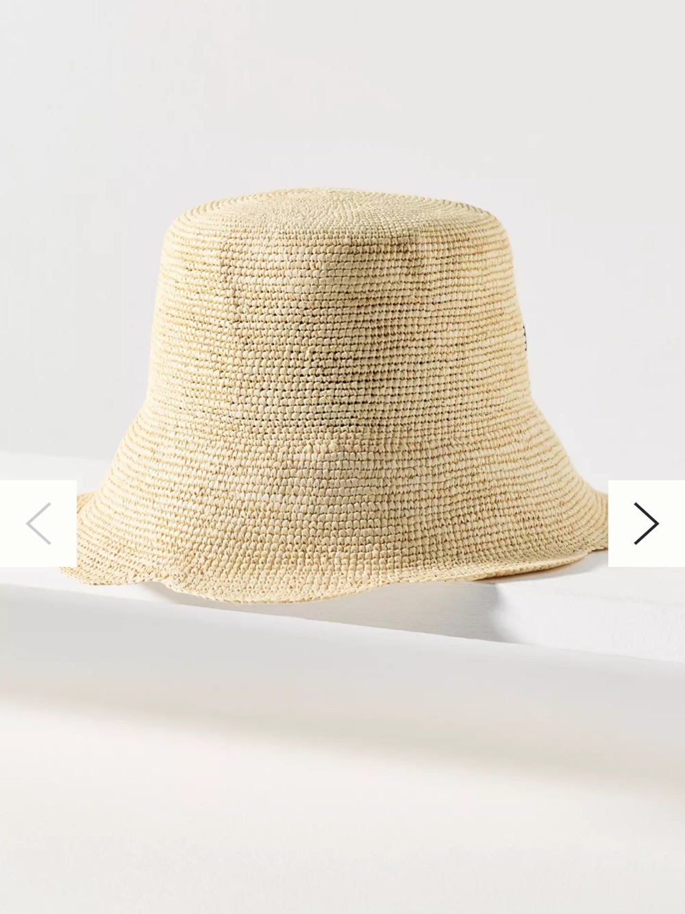 Freya Natural Straw Crochet Bucket Hat